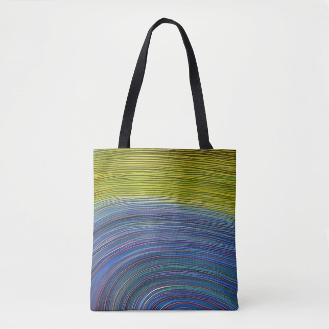 Bolsa Tote Ondas Fracionadas de Capa abstrato 34 (Frente)