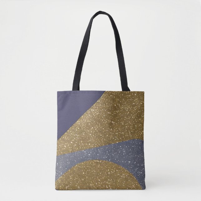 Bolsa Tote Ondas Fracionadas de Capa de abstrato 10 (Frente)