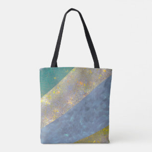 Bolsa Tote Ondas Fracionadas de Capa de abstrato 16