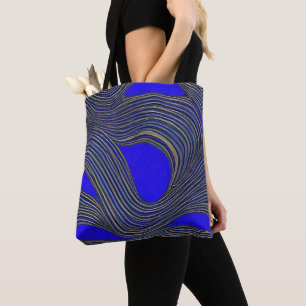 Bolsa Tote Ondas Fracionadas de Capa de abstrato 18