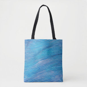 Bolsa Tote Ondas Fracionadas de Capa de abstrato 21