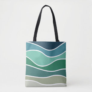 Bolsa Tote Ondas oceânicas coloridas