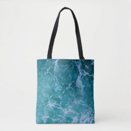 Bolsa Tote Ondas profundas do oceano azul