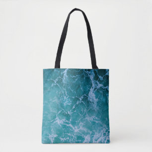 Bolsa Tote Ondas profundas do oceano azul
