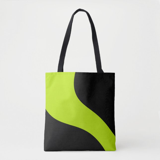 Bolsa Tote Ondas simples no Verde limão (Frente)