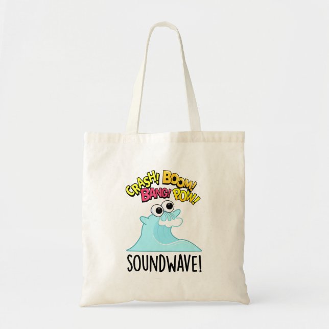 Bolsa Tote Ondas Sólidas, Funny Ocean Pun (Frente)