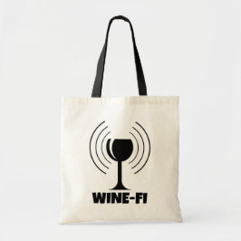 Bolsa Tote Ondas WiFi Humor do Vinho-Fi