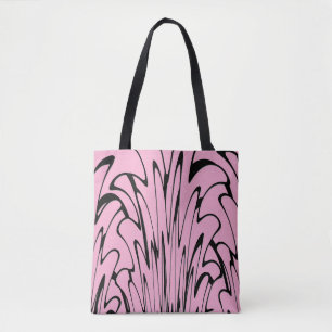 Bolsa Tote Onde a arte se encontra pensada em preto e rosa