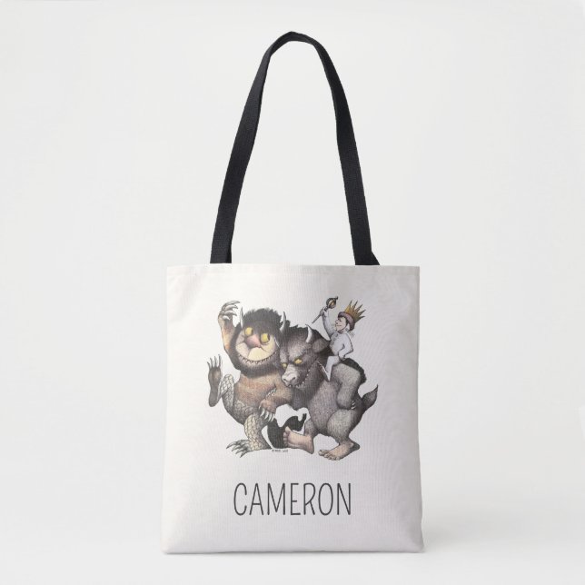 Bolsa Tote Onde as coisas selvagens | Adicione seu nome (Frente)