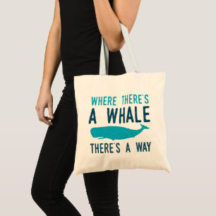 Bolsa Tote Onde há uma baleia