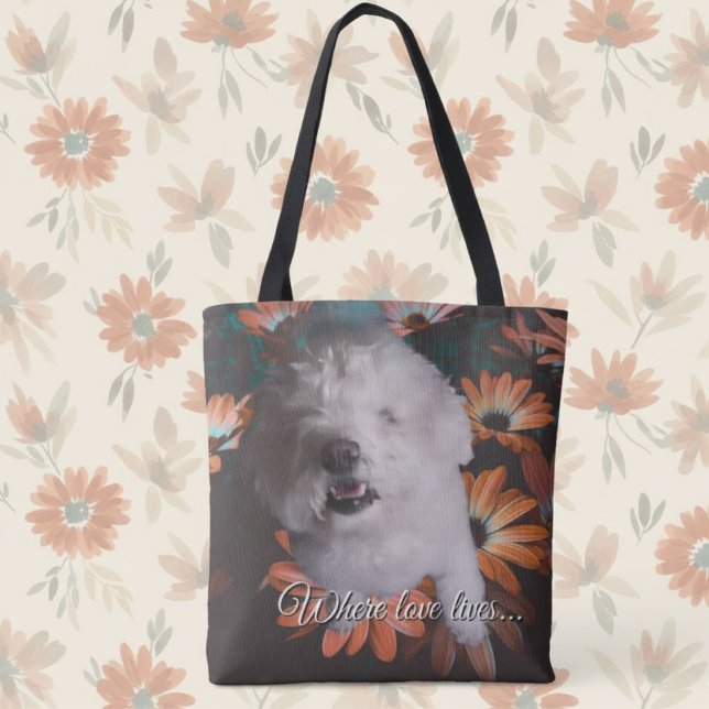 Bolsa Tote Onde o Amor Vive  (Criador carregado)