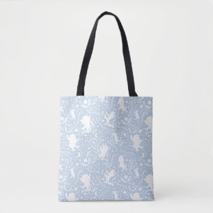 Bolsa Tote Onde os Monstros Azul Padrão Floral