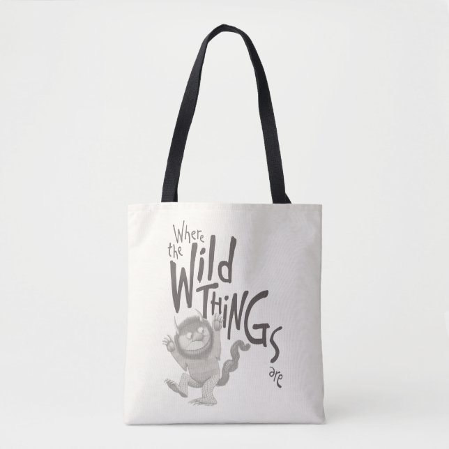 Bolsa Tote Onde Vivem os Monstros Citação (Frente)