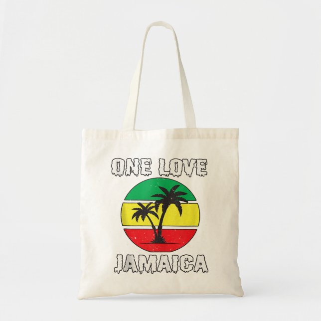 Bolsa Tote One Love Jamaica Tee Gift Men Women Kids Vacation (Frente)
