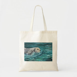 Bolsa Tote Ooh Pintura de Lontra do Mar de Lunchtime