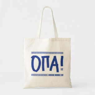 Bolsa Tote OPA! Modo Grego Ligado: Souvenir Grécia Engraçado