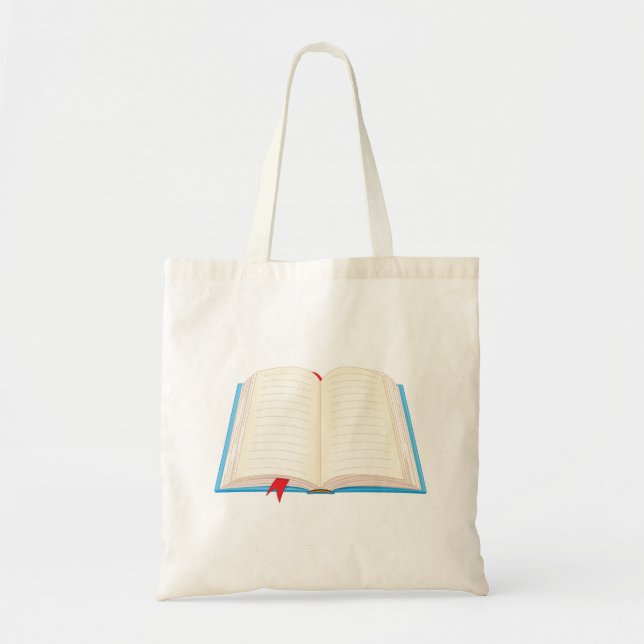 Bolsa Tote Open Lined Book Red Bookmark (Frente)