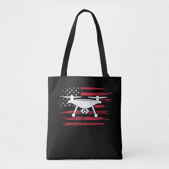 Bolsa Tote Operador de Drone de Bandeira Americano (Frente)