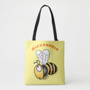 Bolsa Tote Óptica ilustração de desenho animado de abelha fel