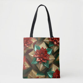 Bolsa Tote Opulência de Yuletide: Segmentos de Ouro do Natal