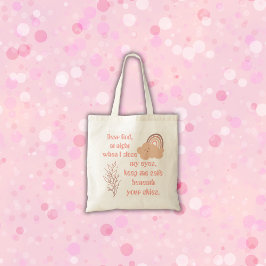 Bolsa Tote Oração Cristã para Crianças Rosa |