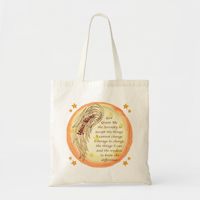 Bolsa Tote Oração Serenidade Anjo (Frente)