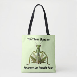 Bolsa Tote Oração Verde Mantis Personalizada Yoga