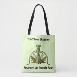 Bolsa Tote Oração Verde Mantis Personalizada Yoga