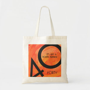 Bolsa Tote Orange 40 Decade Birthday