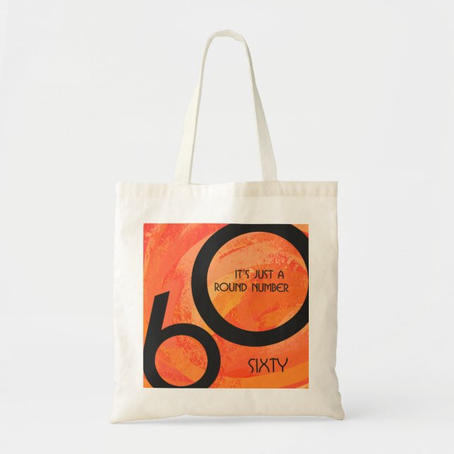 Bolsa Tote Orange 60 Decade Birthday (Frente)