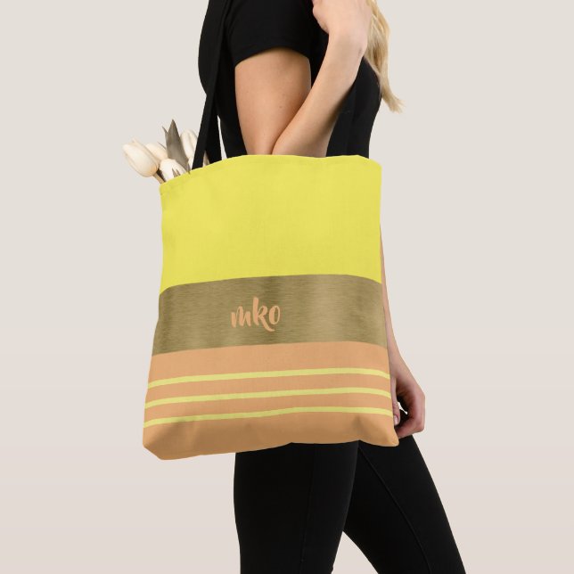 Bolsa Tote Orange e Lemon Sherbet (Close Up)