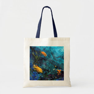 BOLSA TOTE ORANGE FISH BLUE OCEAN