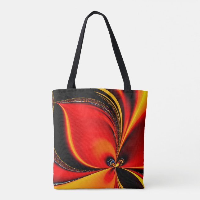 Bolsa Tote Orange Fury Fractal (Verso)
