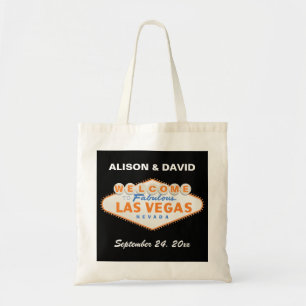 Bolsa Tote Orange Las Vegas - sinal de destino do casamento