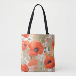 Bolsa Tote Orange Poppy Meadow