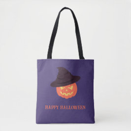 Bolsa Tote Orange Retro Pumpkin Feliz Dia das Bruxas