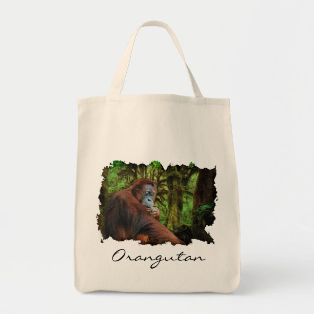 Bolsa Tote Orangutan & Jungle Primate Wildlife Grocernlife Bo (Frente)