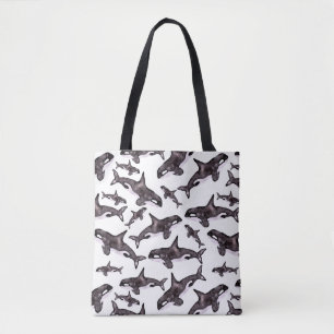 Bolsa Tote Orca da aguarela