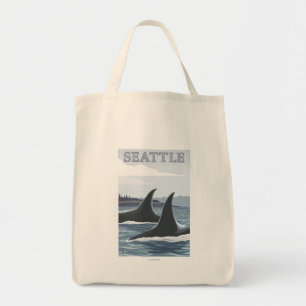 Bolsa Tote Orca Whales #1 - Seattle, Washington