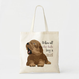 Bolsa Tote Orçamento Tote Bag "Abraçar um cão"
