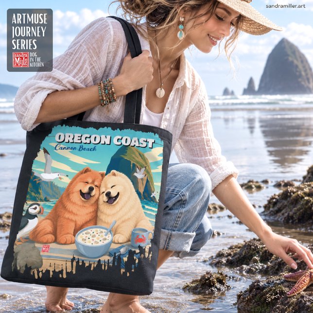 Bolsa Tote OREGON • Cannon Beach Chow (Criador carregado)