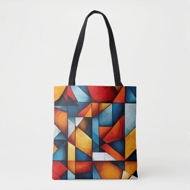 Bolsa Tote 🌿 Organizador Diário de Transporte com Formas Abs (Frente)
