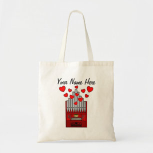 Bolsa Tote Orgão Da Igreja Com Coração Personalizado Por Músi