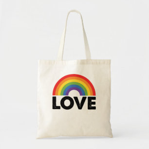 Bolsa Tote Orgulho Amor é Amor Igualdade Gay Arco-íris LGBTQ 