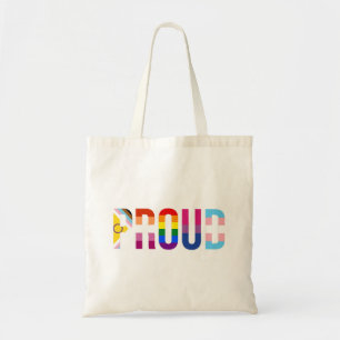 Bolsa Tote Orgulho Arco-Íris 'Orgulhoso': Letras de Cores de