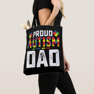 Bolsa Tote Orgulho Autismo Conhecimento do Pai Família Autist