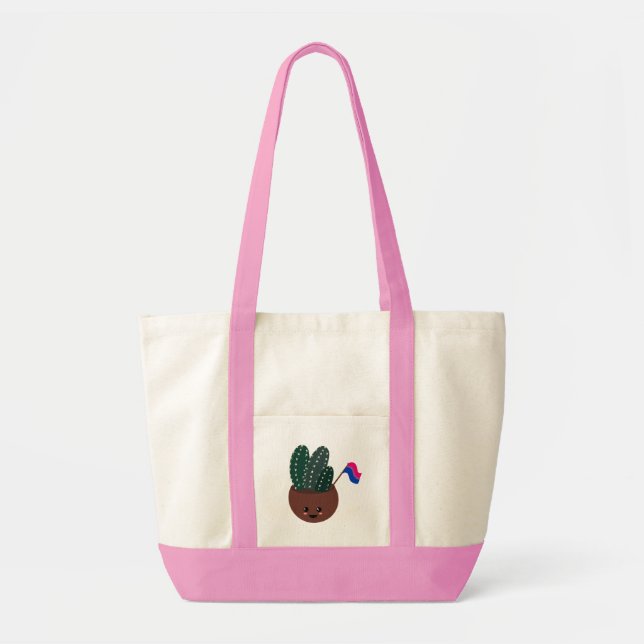 Bolsa Tote Orgulho Bissexual Cactus (Frente)