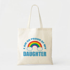 Bolsa Tote Orgulho da minha filha Rainbow Orgulho gay Pai
