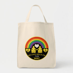 Bolsa Tote Orgulho de incapacidade da cadeira de rodas LGBTQ