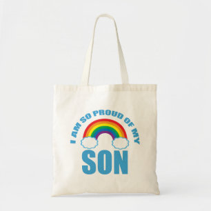 Bolsa Tote Orgulho do meu filho Orgulho gay do Arco-Íris